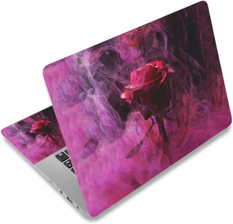 12.1 13 13.3 14 15.4 15.6 Inches Laptop Skin Sticker Decal Universal Vinyl Netbook Sticker Reusable Notebook PC Art Decal Protector Cover, Waterproof & Scratch-Resistant (Red Rose)